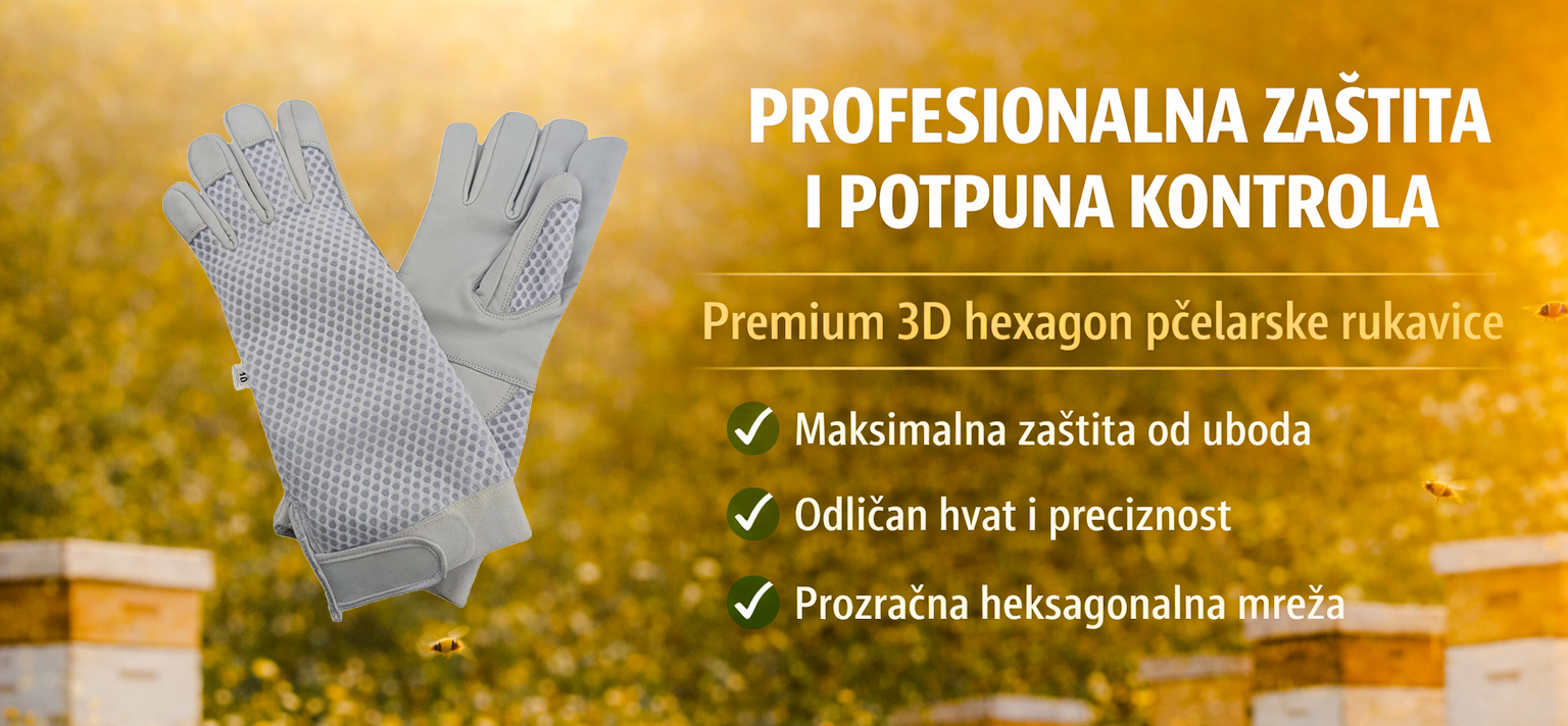 3D deluks rukavice sa saćastim mrežastim efektom